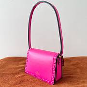 Valentino Small Rockstud23 Smooth Shoulder Bag Pink 18.5x12x8cm - 3