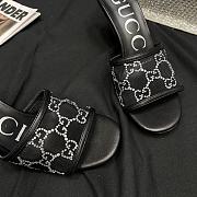 Gucci Women's GG Mid-Heel Slide Sandal Black 7.5cm - 2
