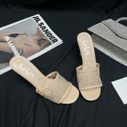 Gucci Women's GG Mid-Heel Slide Sandal Beige 7.5cm - 3