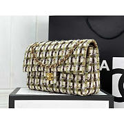 Chanel Wool Tweed & Gold Metal Ecru Khaki Brown 25.5cm - 4