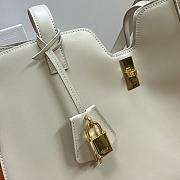 Celine Cabas 16 Smooth Calfskin Limestone White 37x26x14cm - 5