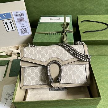 Gucci Dionysus GG Small Shoulder Bag Beige 28x18x9cm