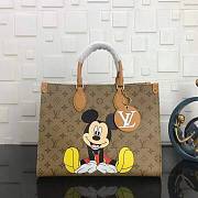 LV-Mickey yellow flower Onthego medium handbag M45039 Size 34x26x15 cm  - 1