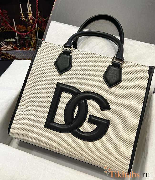 DG Bag Canvas Tote White 31x27x16cm - 1