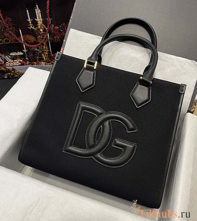 DG Bag Canvas Tote Black 31x27x16cm - 1