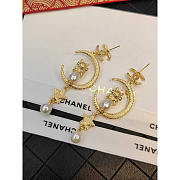 Chanel Pearl Moon Earring Gold - 3