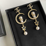Chanel Pearl Moon Earring Gold - 1