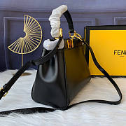 Fendi Peekaboo Mini Black Nappa Leather Bag 18x23x11cm - 3