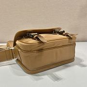 Prada Re-Nylon Saffiano Leather Shoulder Bag Tobacco 22x16x8.5cm - 6