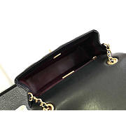 Chanel Small Handle Flap Bag Lambskin Wood Gold Black 21x13.5x6cm - 2