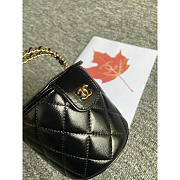 Chanel 23c Spring Flap Bucket Bag Lambskin Black 15x10x7cm - 1