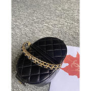 Chanel 23c Spring Flap Bucket Bag Lambskin Black 15x10x7cm - 6