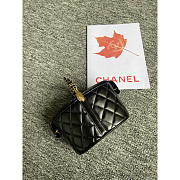 Chanel 23c Spring Flap Bucket Bag Lambskin Black 15x10x7cm - 2