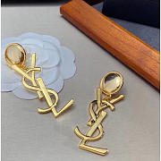 YSL Logo Earrings Gold - 1