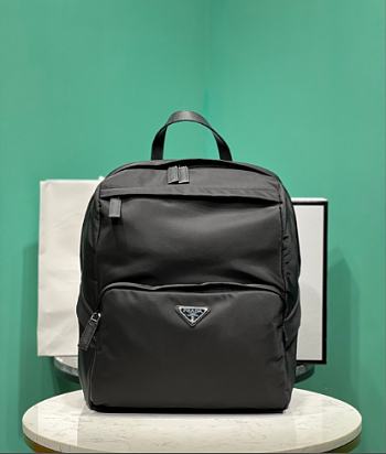 Prada Re-Nylon Saffiano Leather Backpack 39x30x17cm