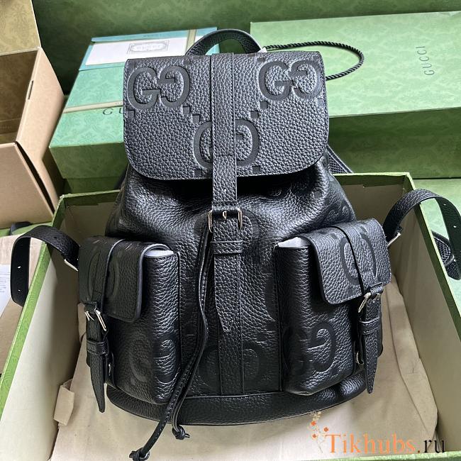 Gucci Jumbo GG Small Backpack Black 26x33x10cm - 1