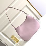 Prada Cleo Brushed Leather Shoulder Bag Pink 27x21x5cm - 5