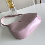 Prada Cleo Brushed Leather Shoulder Bag Pink 27x21x5cm - 3