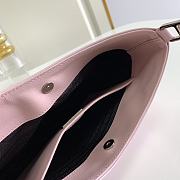 Prada Cleo Brushed Leather Shoulder Bag Pink 27x21x5cm - 4