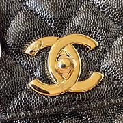 Chanel Medium Coco Wine Handle Black Caviar Gold 29cm - 2