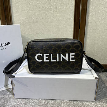 Celine Medium Messenger Bag Triomphe 23x14.5x4cm