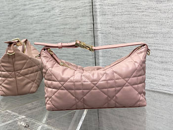 Dior Medium Diortravel Nomad Pouch Pink Calfskin 22x13x9.5cm