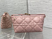 Dior Medium Diortravel Nomad Pouch Pink Calfskin 22x13x9.5cm - 3