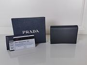 Prada Compact Wallet Saffiano Leather Black Gold 11.2x8.5cm - 5