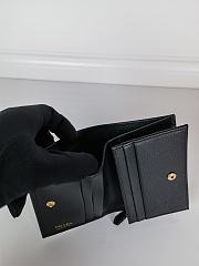Prada Compact Wallet Saffiano Leather Black Gold 11.2x8.5cm - 3