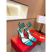 Rene Caovilla Caovilla Cleo Jewel Stiletto Sandals Green 10cm - 1