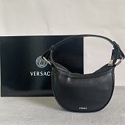 Versace Repeat Mini Hobo Bag Black Silver 20x4x13cm - 5