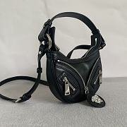 Versace Repeat Mini Hobo Bag Black Silver 20x4x13cm - 4