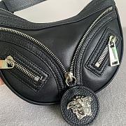 Versace Repeat Mini Hobo Bag Black Silver 20x4x13cm - 2