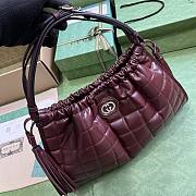 Gucci Deco Medium Tote Bag Dark Red 43x28x8cm - 3