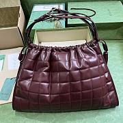 Gucci Deco Medium Tote Bag Dark Red 43x28x8cm - 2