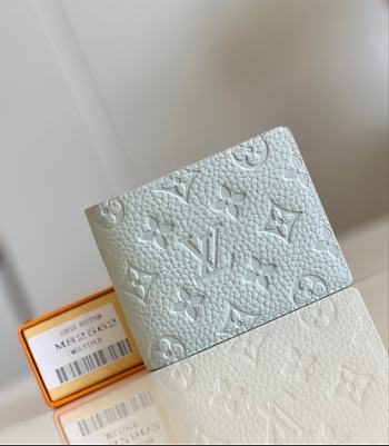 Louis Vuitton Brazza Wallet Monogram Antarctica Taiga White