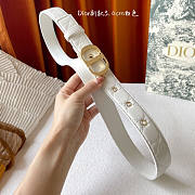 Dior 30 Montaigne Belt Latte Cannage Calfskin 3cm - 3