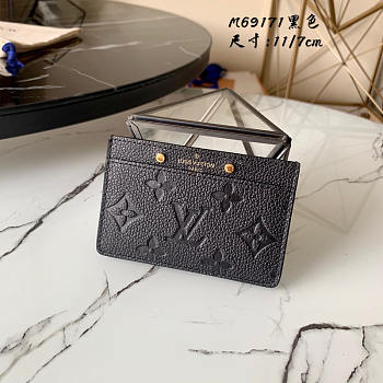 Louis Vuitton LV Card Holder Monogram Black 11x7.5x0.4cm