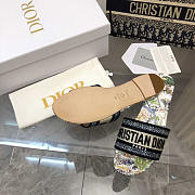 Dior Dway Slide White Multicolor Embroidered - 4