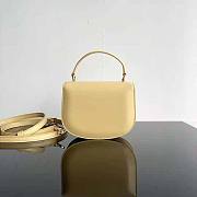 Celine Mini Besace Triomphe in Shiny Calfskin Yellow 15.5x11.5x5cm - 4