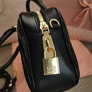 Miumiu Matelasse Nappa Leather Top-handle Bag Black 24x16x7.5cm - 6