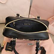 Miumiu Matelasse Nappa Leather Top-handle Bag Black 24x16x7.5cm - 5