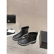 Chanel Short Black Rain Boots - 3