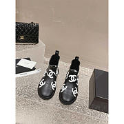 Chanel Short Rain Boots Black And White - 5