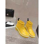 Chanel Short Yellow Rain Boots - 1