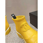 Chanel Short Yellow Rain Boots - 5