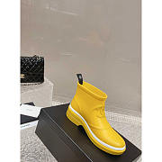 Chanel Short Yellow Rain Boots - 4