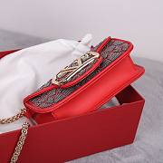 Valentino Small Loco Shoulder Bag Red Silver 20x11x5cm - 6