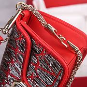 Valentino Small Loco Shoulder Bag Red Silver 20x11x5cm - 3