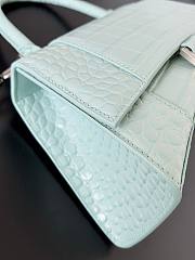 Balenciaga Hourglass Crocodile Light Blue 23x10x24cm - 4